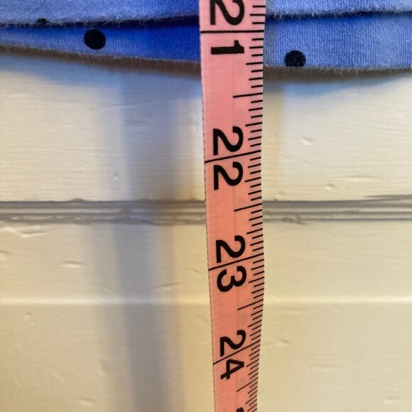 Croft & Barrow Crew Neck Short Sleeve Tee Blue Polka Dots - Picture 6 of 6